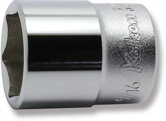 Ko-ken Tools 1/4 Sq. Dr. 6 point chrome SAE Socket 9/16 Save Now