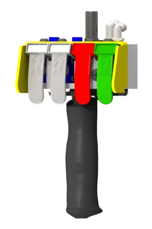 Weekend Sale Knight Global Electric Pneumatic Control Handle, (4) Thumb Levers, (2) 4-Pin Micro Limit Switch, Color-Coded Thumb Levers - KG EPPA9630