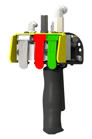 Affordable Knight Global Pneumatic Control Handle with Pneumatic Trigger, (3) Thumb Levers, (1) 1-Button - KG BPTA9430