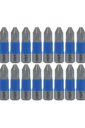 Mega Sale Wiha Set of 20 Phillips Terminator Blue Impact Bits, PH2 x 1 in - WI 70042