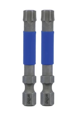 Top Rated Wiha Set of 2 Terminator Blue Impact Bits, T40 x 2 in - WI 70223