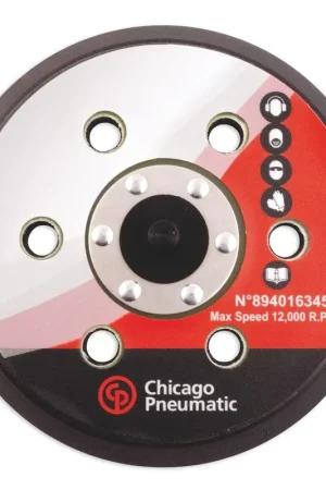 Trusted Brand Chicago Pneumatic 6 in Hook and Loop Pad with 6 Holes, 5/16 - 24, 123GR CP - CP 8940163458
