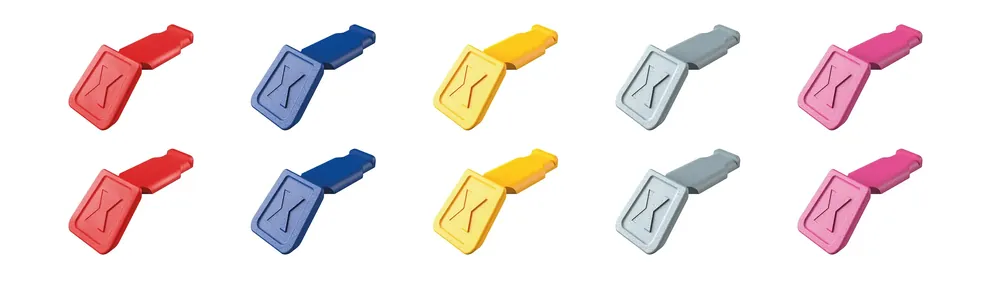 KNIPEX 00 61 10 01 SBA | 10 Pc KNIPEXTEND ColorCode Clips (Red, Blue, Yellow, Light Gray, Magenta) Best Choice