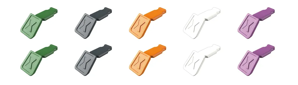 Best Price KNIPEX 00 61 10 02 SBA | 10 Pc KNIPEXTEND ColorCode Clips (Green, Dark Gray, Orange, White, Violet)
