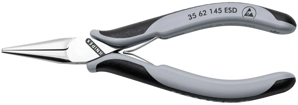 KNIPEX 35 62 145 ESD | 5 3/4" Electronics Pliers-Half Round Tips, ESD Handles While Supplies Last