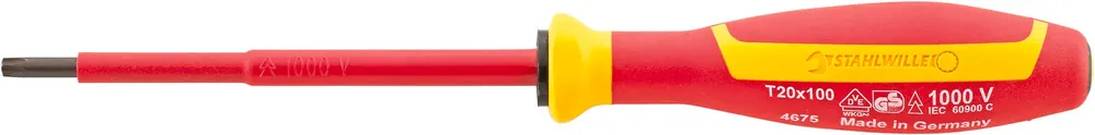 Stahlwille VDE Drall Torx Screwdriver, T8 x 60mm - ST 46753008 Professional Grade