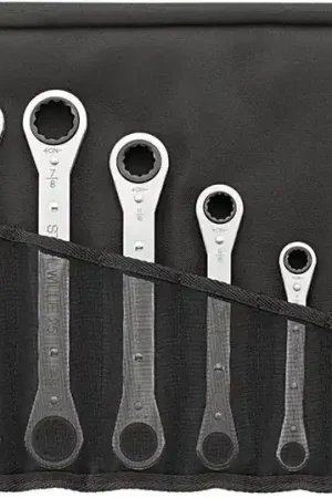 While Supplies Last Stahlwille Set of 7 Double Ended Ratchet Ring Spanner Wrench, 7 x 8 - 17 x 19mm - ST 96411301