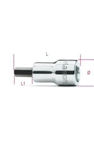 Beta Tools (Article# 910PE 7) 7mm, 3/8 in Drive Hexagon Bit Socket, Chrome-Plated - BT 9100497 Grab Now