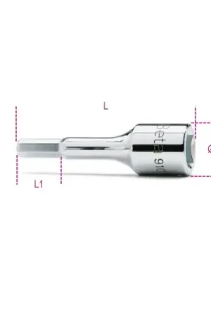 Trending Beta Tools (Article# 910ME 5) 5mm, 3/8 in Drive Hexagon Bit Socket, Chrome-Plated - BT 9100505