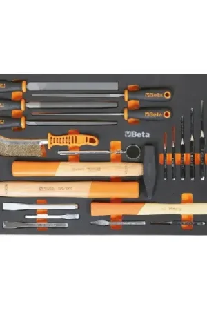 Beta Tools (Article# M231) Set of 22 Punches, Chisels and Accessories with Soft Thermoformed Tray for Tool Cabinet Drawer - BT 24500877 In Demand
