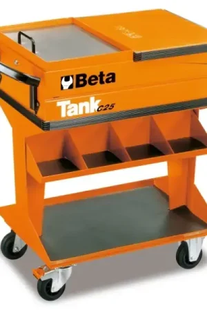 Trusted Brand Beta Tools (Article# C25) Rolling Tool Cart with Fold-Away Lid - BT 25000001