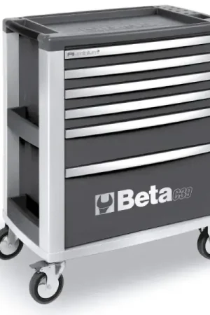 Beta Tools (Article# C39-6/G) Mobile Roller Cabinet with 6 Drawers - Gray - BT 39000032 Trusted Brand