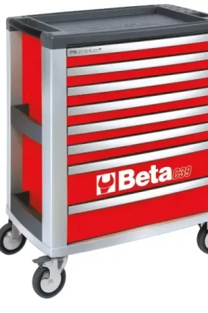 Beta Tools (Article# C39-8/G) Mobile Roller Cabinet with 8 Drawers - Gray - BT 39000042 Premium