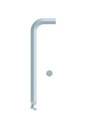 Affordable Eklind 1/16 in Bright Long Ball End Hexagon L-Key - EK 18304 Hexagon L-Key