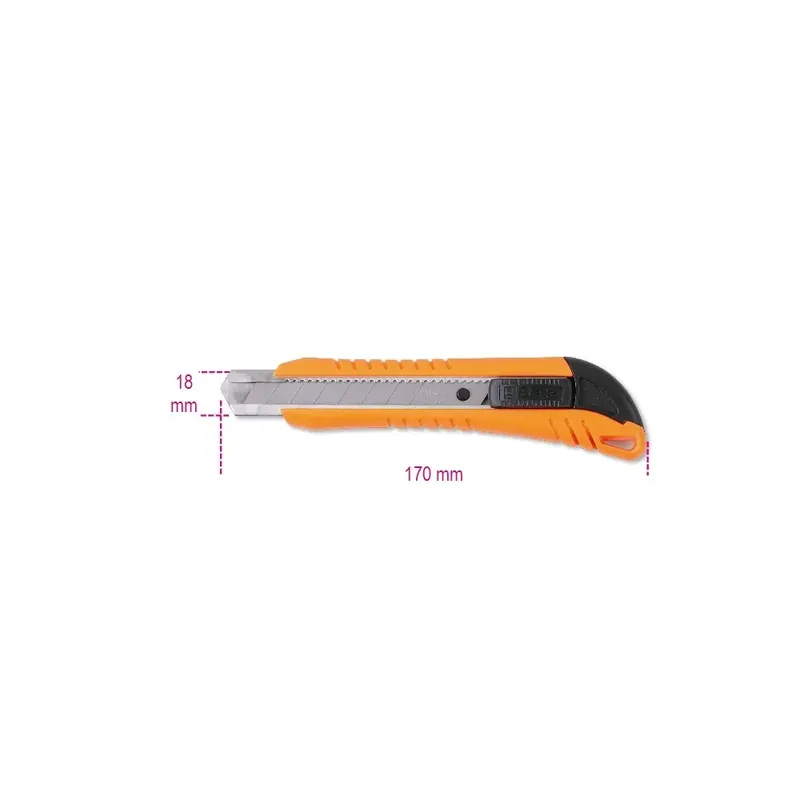 Same Day Shipping Beta Tools (Article# 1771) Utility Knife, 18mm, Supplied with 3 Blades - BT 17710000