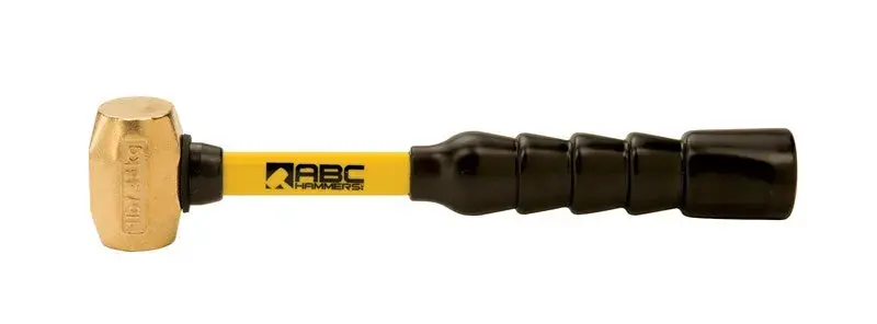 ABC Hammers 1 lbs Brass Hammer with 10 in Fiberglass Handle - ABC ABC1BFB Today Only