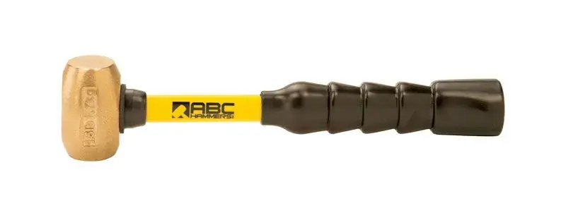 ABC Hammers 1.5 lbs Brass Hammer with 10 in Fiberglass Handle - ABC ABC1.5BFB Buy Today