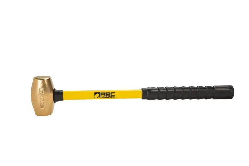 Affordable ABC Hammers 6 lbs Brass Hammer with 24 in Fiberglass Handle - ABC ABC6BFBS