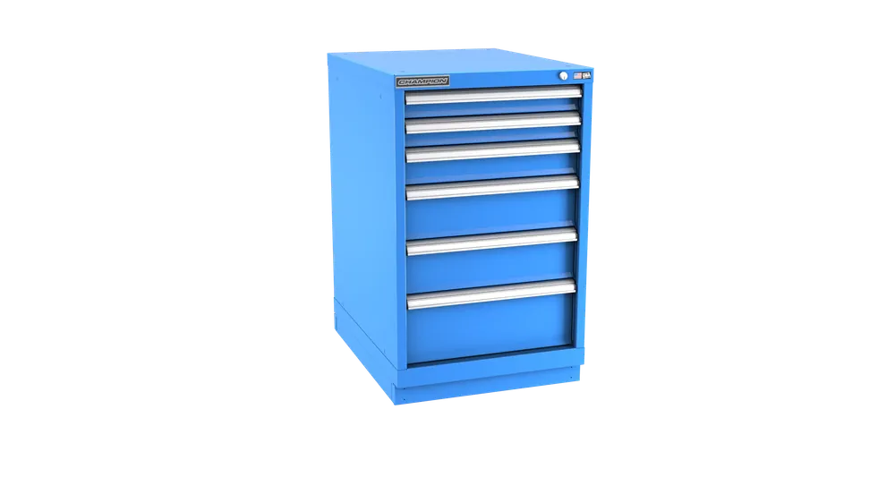 Affordable Champion Tool 6-Drawer Metal Modular Storage Cabinet with 63 Internal Compartments, 22-3/16 W x 35-7/8 H x 28-1/2 D in - CM NW1500-0602-ILC-FTB