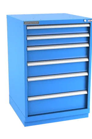 While Supplies Last Champion Tool 6-Drawer Metal Modular Storage Cabinet with 74 Internal Compartments, 28-1/4 W x 41-3/4 H x 22-1/2 D in - CM SWS1800-0602-ILC-FTB