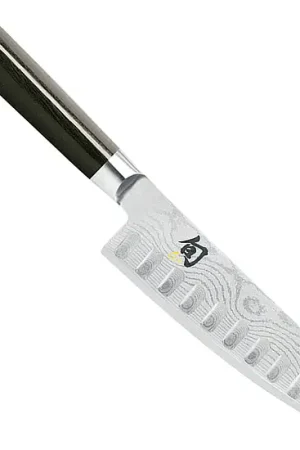 Best Seller Shun Classic Ebony 7.5" Santoku Knife - Hollow Ground