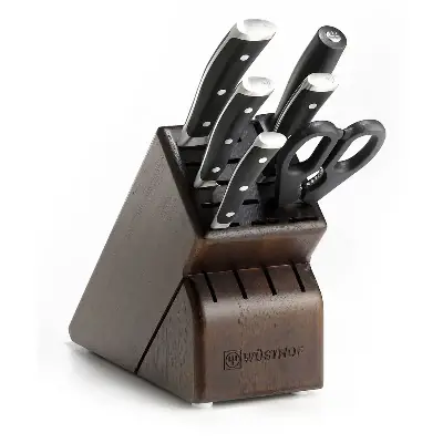 Mega Sale Wusthof Classic Ikon Seven-Piece Block Set - Walnut
