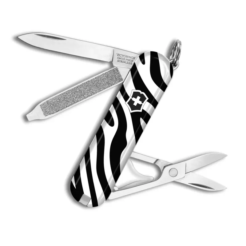 Genuine Victorinox Zebra Stripes Classic SD Designer Swiss Army Knife