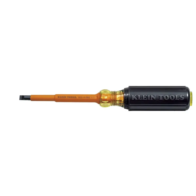 Clearance Klein Tools 602-4-INS Insulated Screwdriver, 1/4-Inch Cabinet, 4-Inch Round Shank