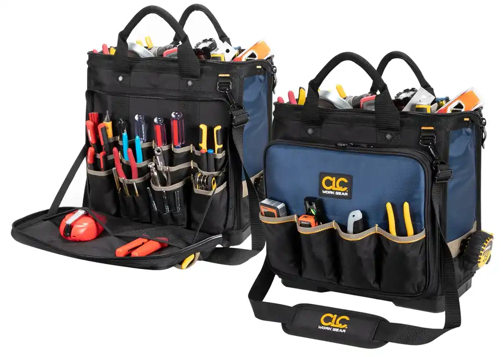 Express Delivery CLC PB1543 17” Molded Plastic Bottom Multi-Compartment Technician’s Tool Bag