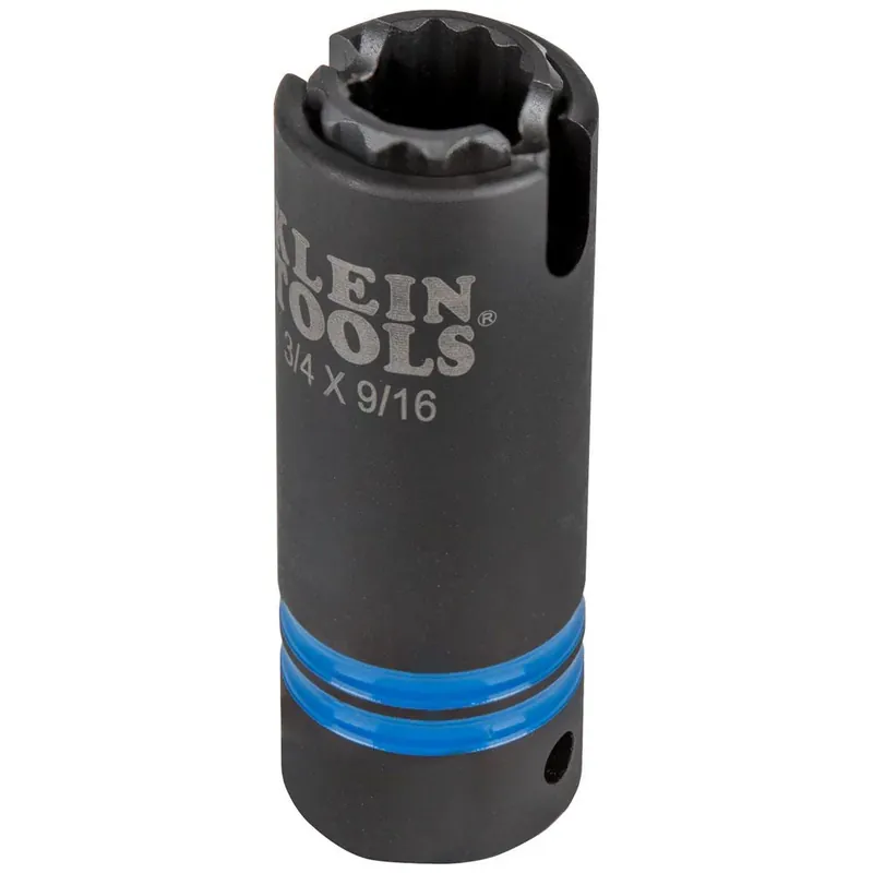 Trending Klein Tools 66031 3-in-1 Slotted Impact Socket, 12-Point, 3/4 and 9/16-Inch