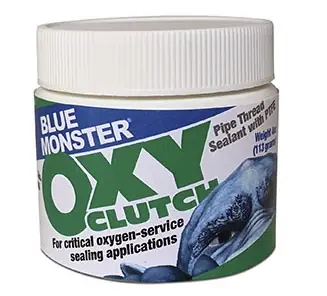 Blue Monster 70856 Blue Monster® OXY-CLUTCH Pipe Thread Sealant with PTFE, 4 oz. Next Day Delivery