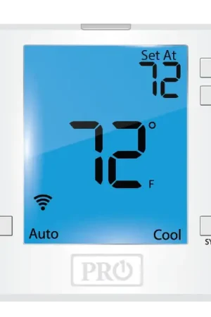Grab Now PRO1 IAQ T721i Digital WIFI Programmable Thermostat, 2 Heat - 1 Cool, Heat Pump/Conventional