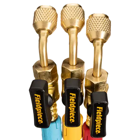 Shop Now Fieldpiece HR3BM – 5/16″ Mini-Split Ball Valve Hose Set- 3 Pack