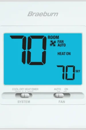 Genuine Braeburn 1230 Economy Thermostat, 2 Heat / 1 Cool Non-Programmable