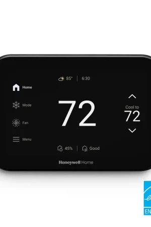 Honeywell Home THX1200B6/U ElitePRO™ S1200 Smart Thermostat in Black While Supplies Last