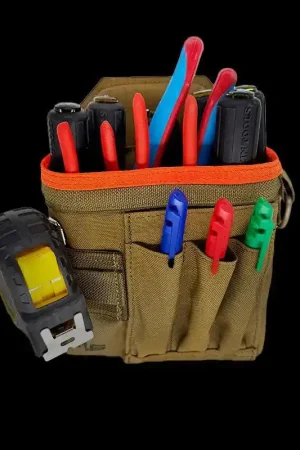Don't Miss Out Atlas 46 Professional Technician's Pouch - ROTATE/QUICK RELEASE Coyote/Orange