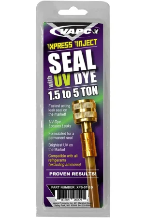 Vapco Products XPS-SSD Xpress Seal + UV Dye Direct Inject AC Leak Sealant, up to 1.5 Tons Reduced Price