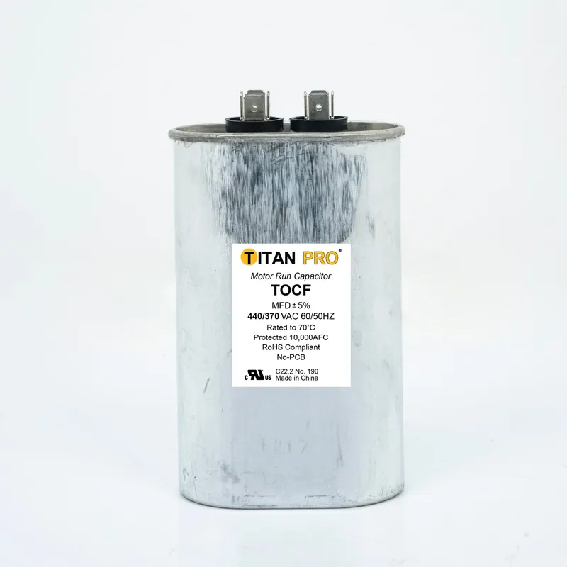 Packard TITAN PRO TOCF50 Run Capacitor 50 MFD 440/370 Volt Oval Budget