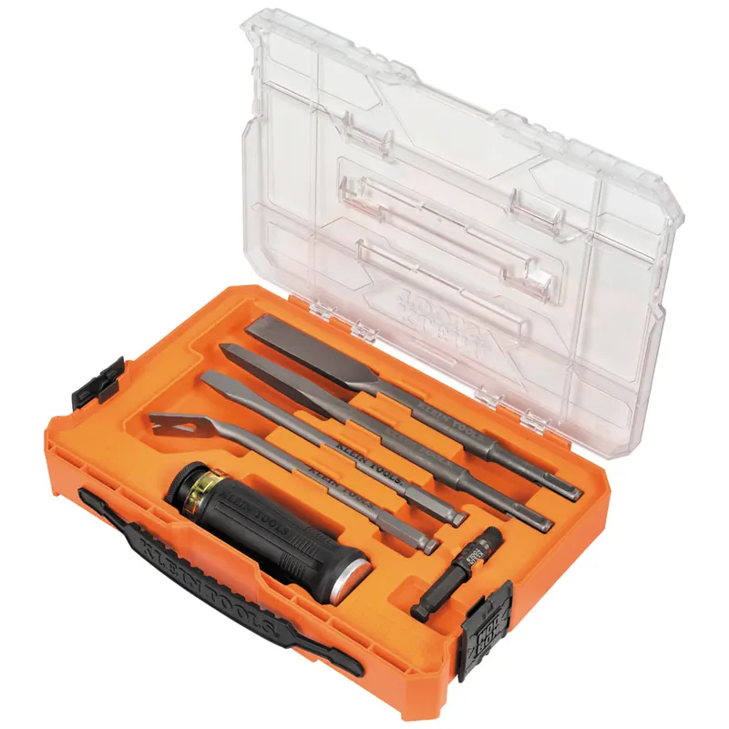 Genuine Klein Tools 32755SD SDS Chisel Bit Set with Handle 6-Piece