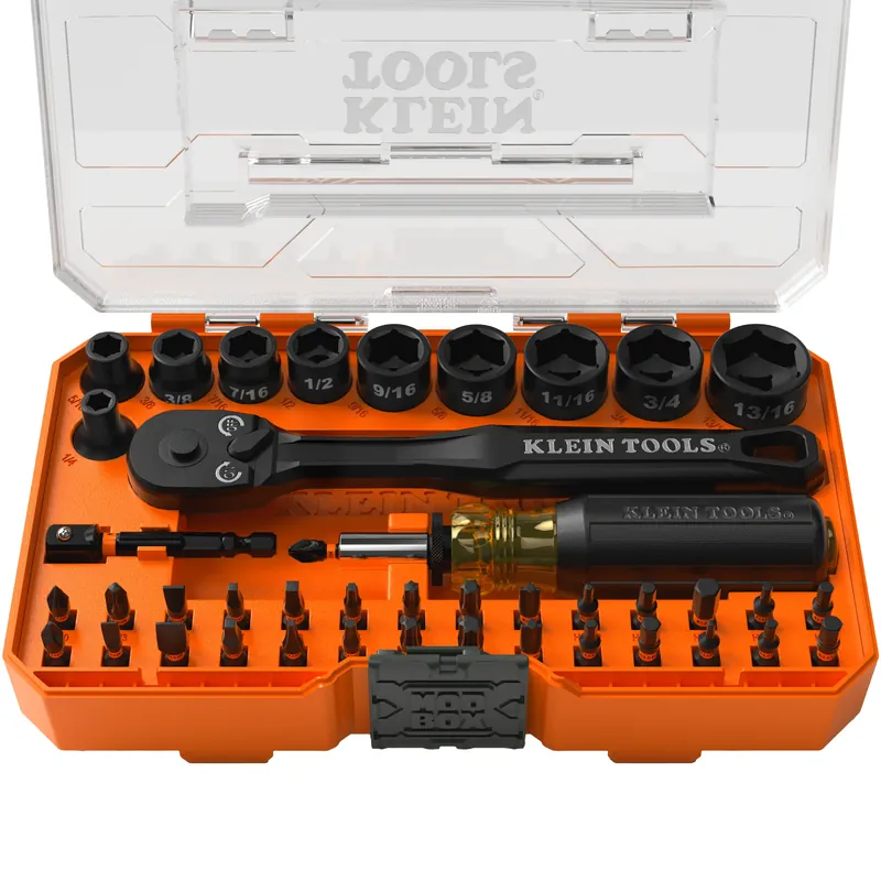 Free Returns Klein Tools 33806 ProFlex Impact Driver Bit and Socket Set, SAE, 43-Piece