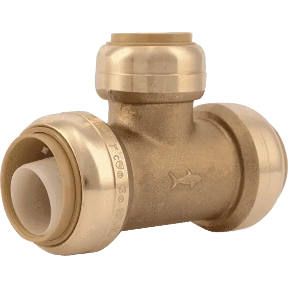 Free Returns SharkBite U416LF 1" x 1" x 3/4" Brass Push Reducing Tee
