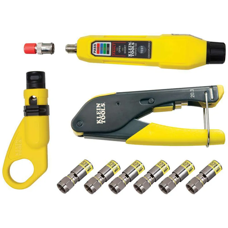 Grab Now Klein Tools VDV002-818 Coax Cable Installation & Test Kit