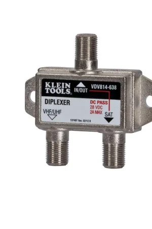 While Supplies Last Klein Tools VDV814-638 Satellite/TV Diplexer 5 MHz 2.3 GHz