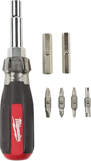 Big Sale Milwaukee 48-22-2881 13-in-1 Cushion Grip Screwdriver with Schrader Bit