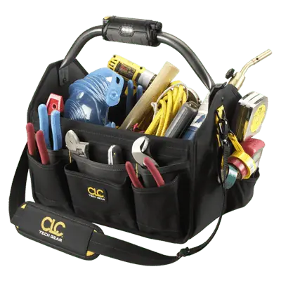 CLC L234 TECH GEAR LED Lighted Handle 15” Open Top Tool Carrier Place Order