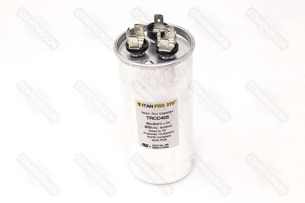 Packard Titan PRO TRCD405 Run Capacitor 40+5 MFD 370 Volt Round Clearance