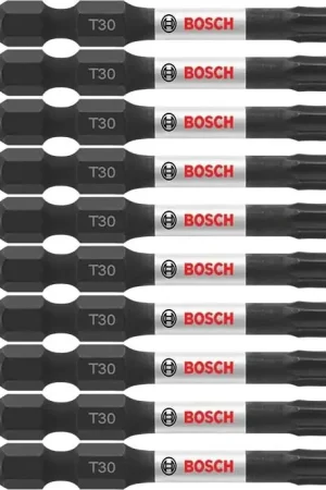 Bosch ITT302B 10-Piece Impact Tough 2 In. Torx #30 Power Bits Fresh Stock