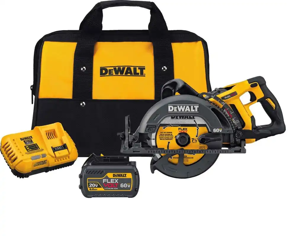 Best Choice DeWalt DCS577X1 Flexvolt 60V MAX 7-1/4-Inch Worm Drive Style Saw, 9.0Ah