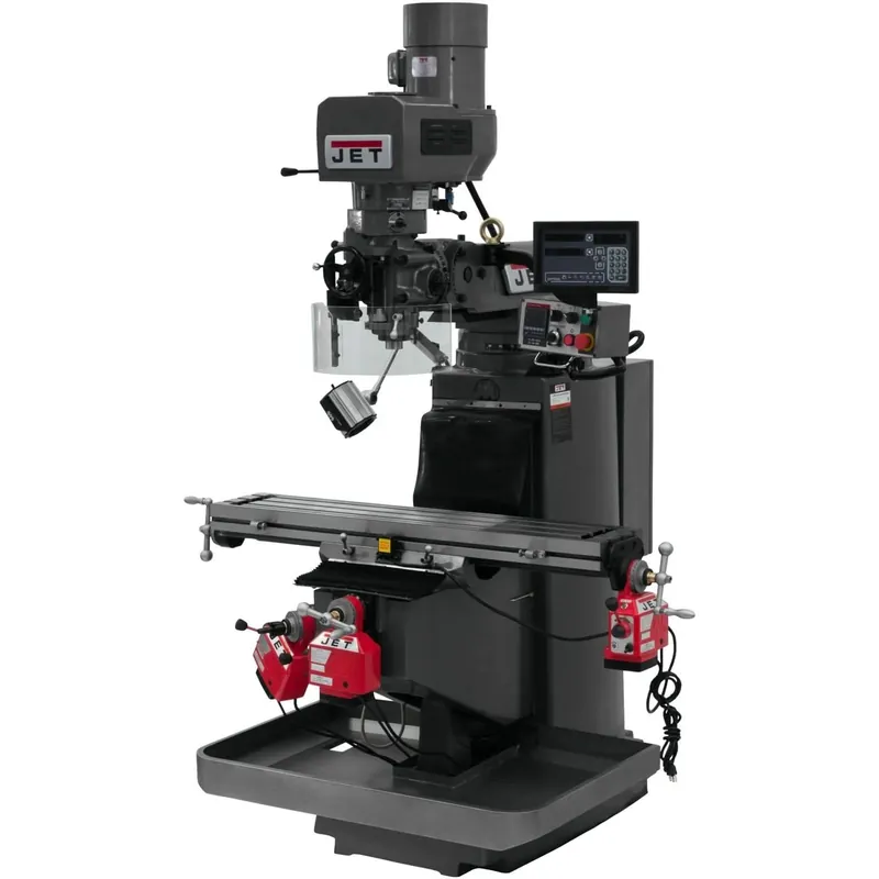 Jet Tools 690549 JTM-949EVS Mill With 3-Axis Newall DP700 DRO (Quill) With X, Y and Z-Axis Powerfeeds Secure Checkout
