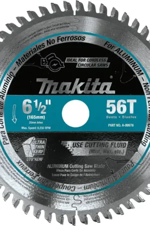 Bargain Makita A-99976 6-1/2" 56T Carbide-Tipped Cordless Plunge Saw Blade